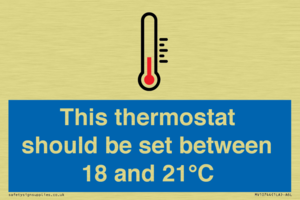This thermostat should be set between 18 and 21°C